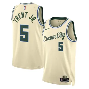 Nike Milwaukee Bucks Gary Trent JR Miesten Pelipaita City Edition 2025-26 Swingman Valkoinen