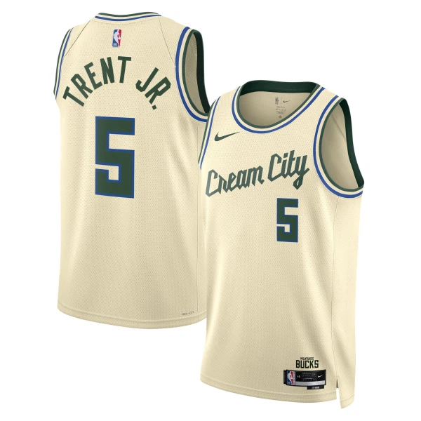 Nike Milwaukee Bucks Gary Trent JR Miesten Pelipaita City Edition 2025-26 Swingman Valkoinen