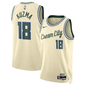 Nike Milwaukee Bucks Kyle Kuzma Miesten Pelipaita City Edition 2025-26 Swingman Valkoinen