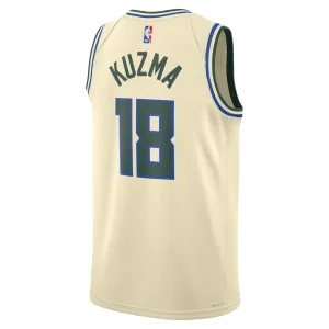 Nike Milwaukee Bucks Kyle Kuzma Miesten Pelipaita City Edition 2025-26 Swingman Valkoinen