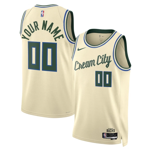 Nike Milwaukee Bucks Personoitava Miesten Pelipaita City Edition 2025-26 Swingman Valkoinen