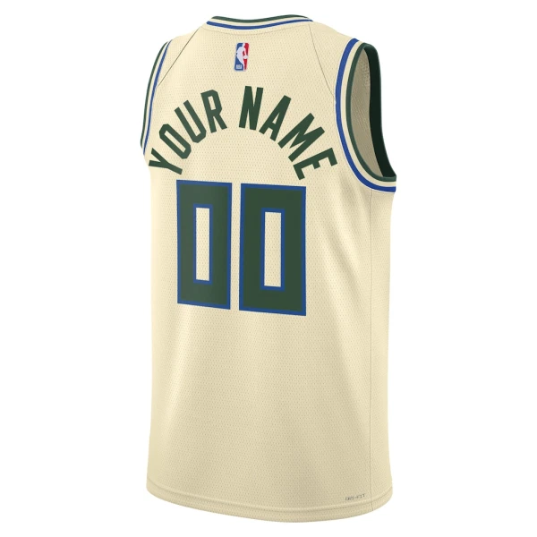 Nike Milwaukee Bucks Personoitava Miesten Pelipaita City Edition 2025-26 Swingman Valkoinen