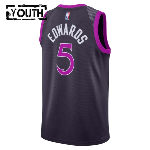 Nike Minnesota Timberwolves Anthony Edwards Lasten Pelipaita City Edition 2025-26 Swingman Musta