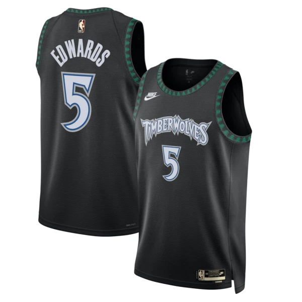 Nike Minnesota Timberwolves Anthony Edwards Miesten Pelipaita Classic Edition 2025-26 Swingman Musta
