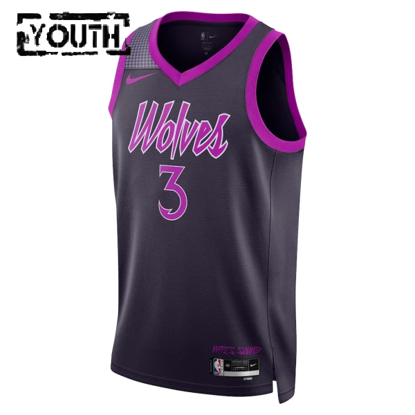 Nike Minnesota Timberwolves Jaden Mcdaniels Lasten Pelipaita City Edition 2025-26 Swingman Musta