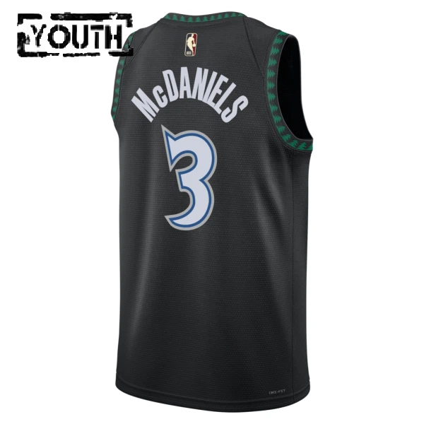 Nike Minnesota Timberwolves Jaden Mcdaniels Lasten Pelipaita Classic Edition 2025-26 Swingman Musta