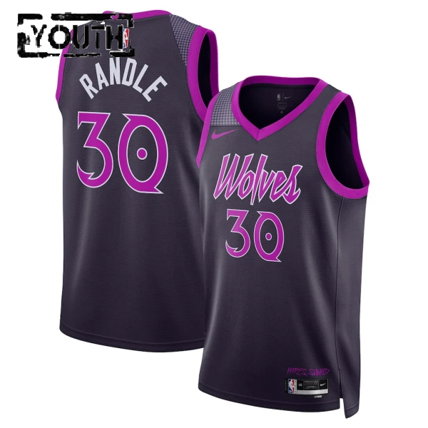 Nike Minnesota Timberwolves Julius Randle Lasten Pelipaita City Edition 2025-26 Swingman Musta