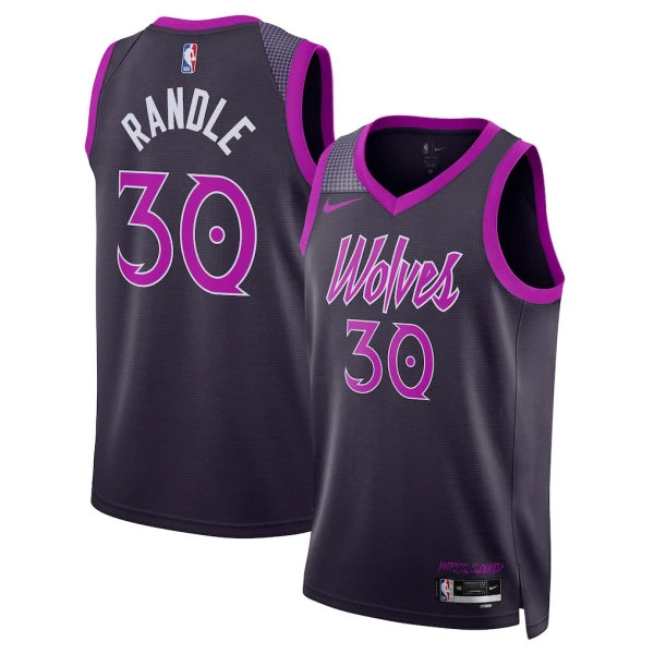 Nike Minnesota Timberwolves Julius Randle Miesten Pelipaita City Edition 2025-26 Swingman Musta