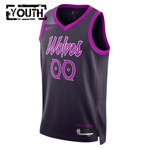 Nike Minnesota Timberwolves Personoitava Lasten Pelipaita City Edition 2025-26 Swingman Musta