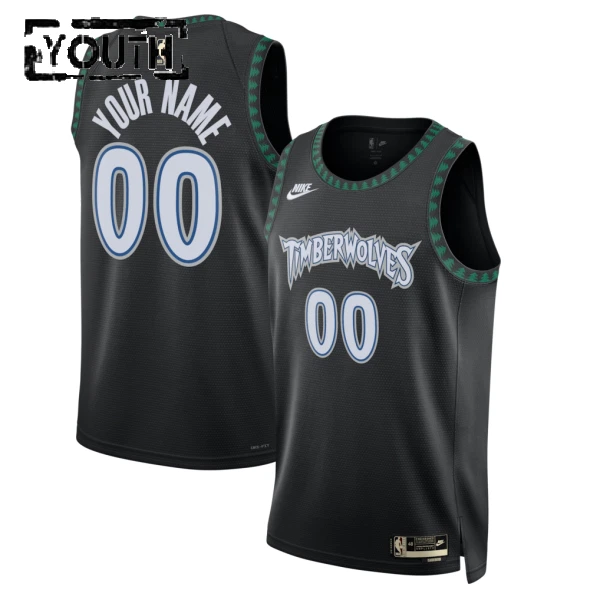 Nike Minnesota Timberwolves Personoitava Lasten Pelipaita Classic Edition 2025-26 Swingman Musta