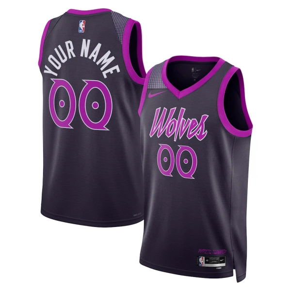 Nike Minnesota Timberwolves Personoitava Miesten Pelipaita City Edition 2025-26 Swingman Musta