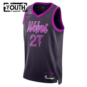 Nike Minnesota Timberwolves Rudy Gobert Lasten Pelipaita City Edition 2025-26 Swingman Musta