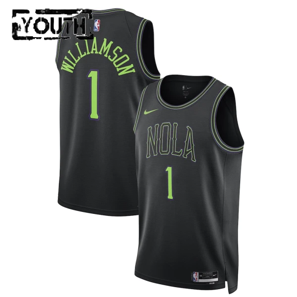 Nike New Orleans Pelicans Zion Williamson Lasten Pelipaita City Edition 2025-26 Swingman Musta
