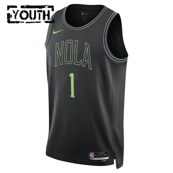 Nike New Orleans Pelicans Zion Williamson Lasten Pelipaita City Edition 2025-26 Swingman Musta