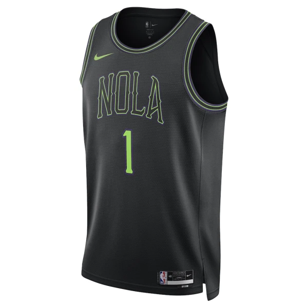 Nike New Orleans Pelicans Zion Williamson Miesten Pelipaita City Edition 2025-26 Swingman Musta