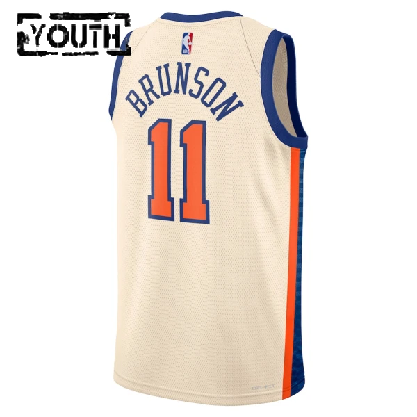 Nike New York Knicks Jalen Brunson Lasten Pelipaita City Edition 2025-26 Swingman Valkoinen