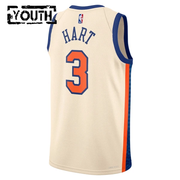 Nike New York Knicks Josh Hart Lasten Pelipaita City Edition 2025-26 Swingman Valkoinen