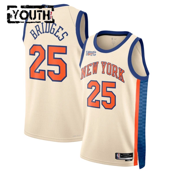 Nike New York Knicks Mikal Bridges Lasten Pelipaita City Edition 2025-26 Swingman Valkoinen Nike New York Knicks Mikal Bridges Lasten Pelipaita City Edition 2025-26 Swingman Valkoinen