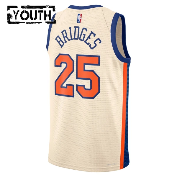 Nike New York Knicks Mikal Bridges Lasten Pelipaita City Edition 2025-26 Swingman Valkoinen