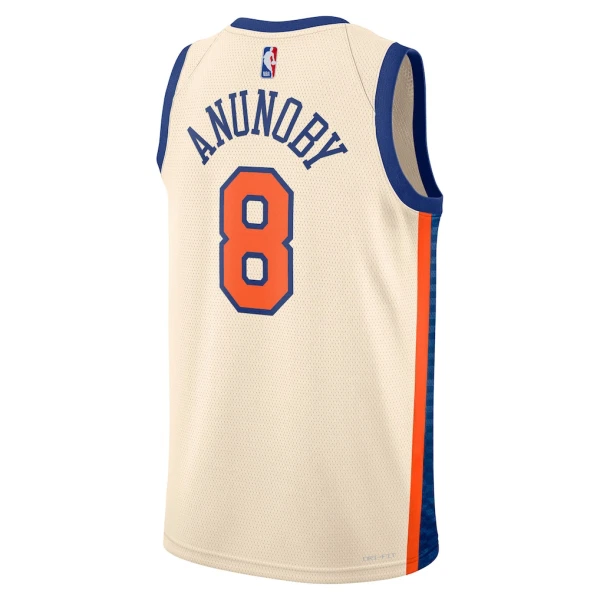 Nike New York Knicks Og Anunoby Miesten Pelipaita City Edition 2025-26 Swingman Valkoinen