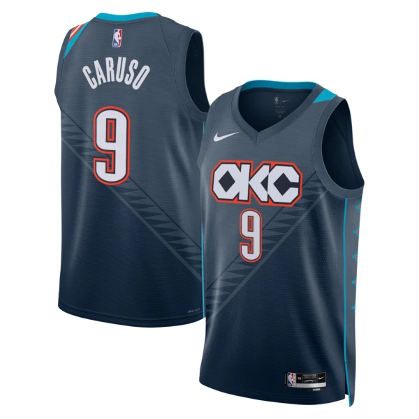 Nike Oklahoma City Thunder Alex Caruso Miesten Pelipaita City Edition 2025-26 Swingman Musta