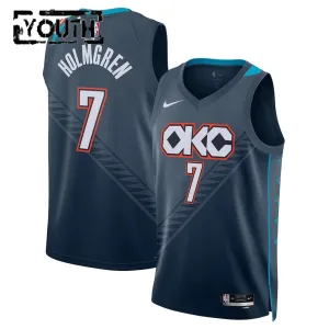Nike Oklahoma City Thunder Chet Holmgren Lasten Pelipaita City Edition 2025-26 Swingman Musta