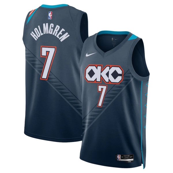 Nike Oklahoma City Thunder Chet Holmgren Miesten Pelipaita City Edition 2025-26 Swingman Musta