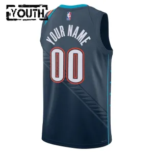 Nike Oklahoma City Thunder Personoitava Lasten Pelipaita City Edition 2025-26 Swingman Musta