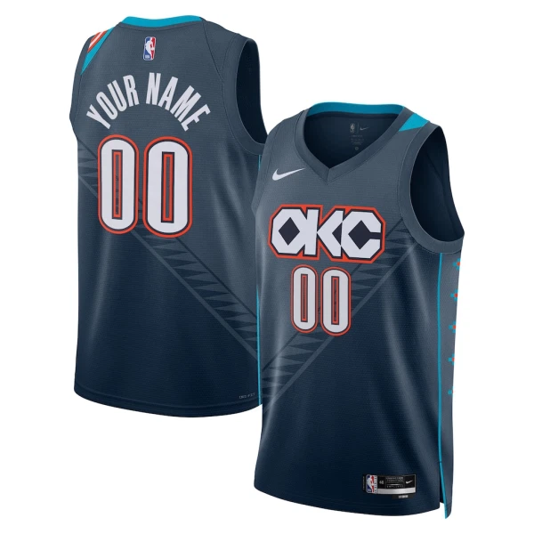 Nike Oklahoma City Thunder Personoitava Miesten Pelipaita City Edition 2025-26 Swingman Musta
