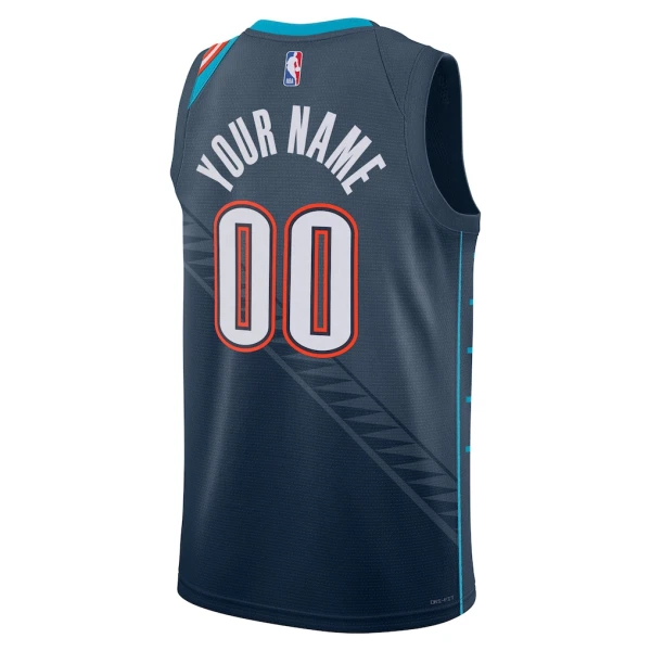 Nike Oklahoma City Thunder Personoitava Miesten Pelipaita City Edition 2025-26 Swingman Musta
