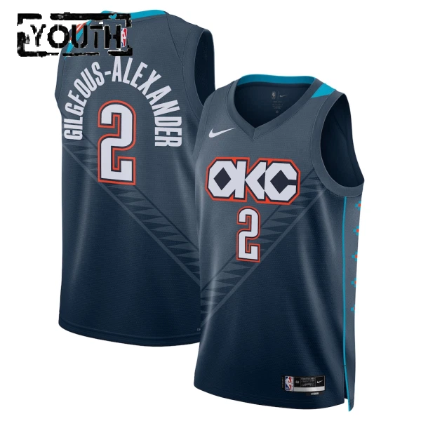 Nike Oklahoma City Thunder Shai Gilgeous Alexander Lasten Pelipaita City Edition 2025-26 Swingman Musta