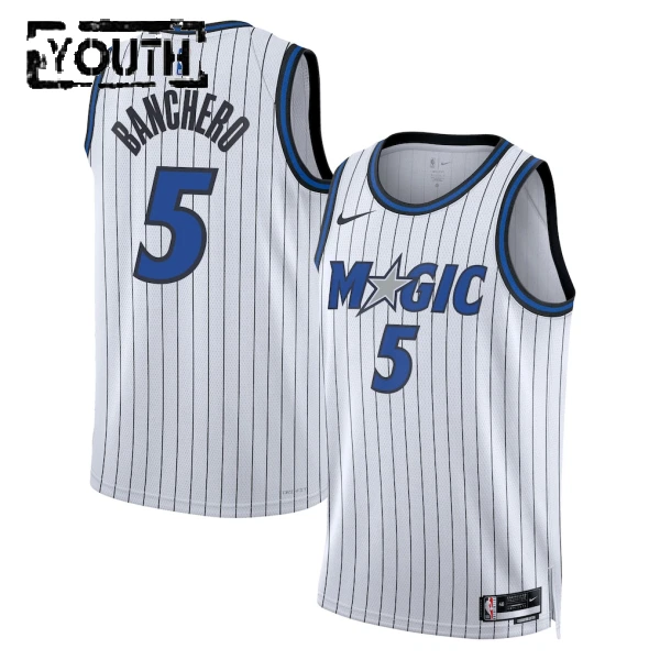 Nike Orlando Magic Paolo Banchero Lasten Pelipaita Association Edition 2025-26 Swingman Valkoinen