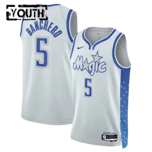 Nike Orlando Magic Paolo Banchero Lasten Pelipaita City Edition 2025-26 Swingman Valkoinen