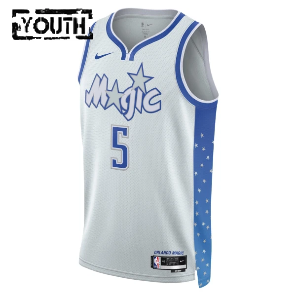 Nike Orlando Magic Paolo Banchero Lasten Pelipaita City Edition 2025-26 Swingman Valkoinen