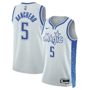 Nike Orlando Magic Paolo Banchero Miesten Pelipaita City Edition 2025-26 Swingman Valkoinen