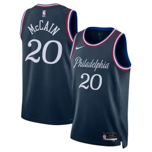 Nike Philadelphia 76ers Jared Mccain Miesten Pelipaita City Edition 2025-26 Swingman Laivasto