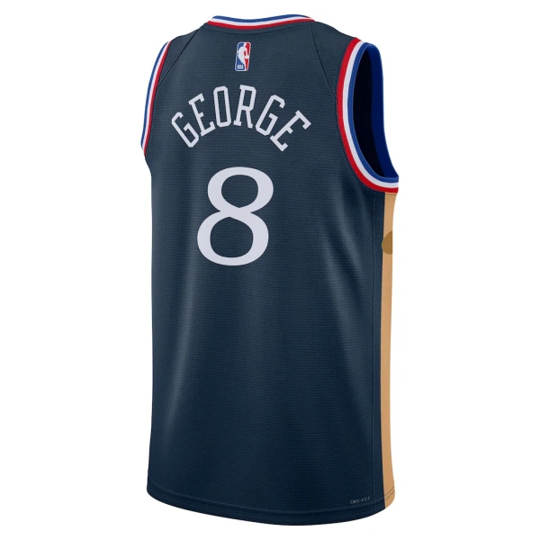 Nike Philadelphia 76ers Paul George Miesten Pelipaita City Edition 2025-26 Swingman Laivasto