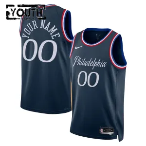 Nike Philadelphia 76ers Personoitava Lasten Pelipaita City Edition 2025-26 Swingman Laivasto