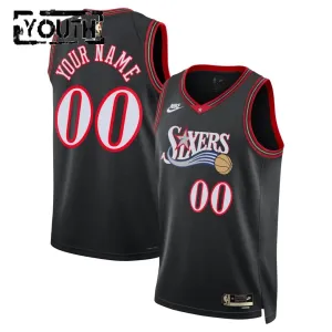 Nike Philadelphia 76ers Personoitava Lasten Pelipaita Classic Edition 2025-26 Swingman Musta