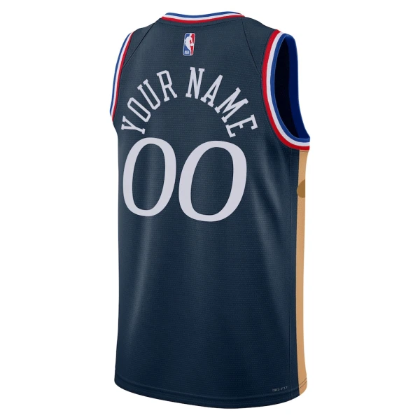 Nike Philadelphia 76ers Personoitava Miesten Pelipaita City Edition 2025-26 Swingman Laivasto