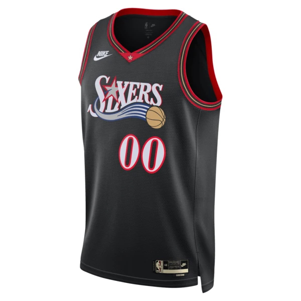 Nike Philadelphia 76ers Personoitava Miesten Pelipaita Classic Edition 2025-26 Swingman Musta