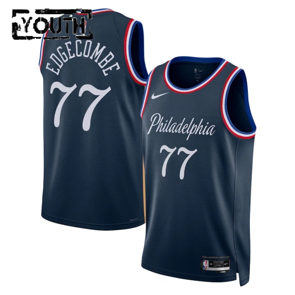 Nike Philadelphia 76ers VJ Edgecombe Lasten Pelipaita City Edition 2025-26 Swingman Laivasto