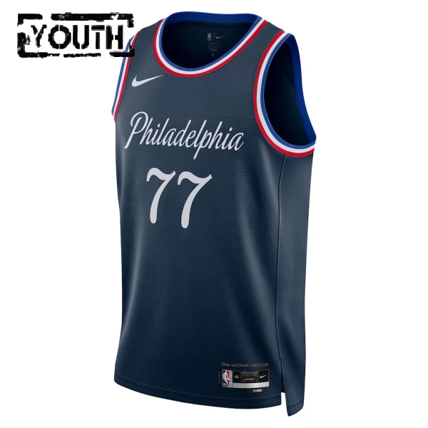 Nike Philadelphia 76ers VJ Edgecombe Lasten Pelipaita City Edition 2025-26 Swingman Laivasto