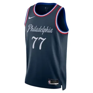 Nike Philadelphia 76ers VJ Edgecombe Miesten Pelipaita City Edition 2025-26 Swingman Laivasto
