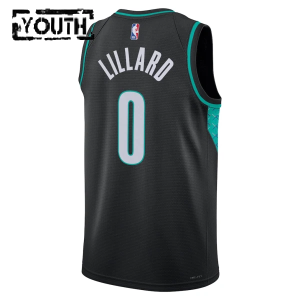 Nike Portland Trail Blazers Damian Lillard Lasten Pelipaita City Edition 2025-26 Swingman Musta