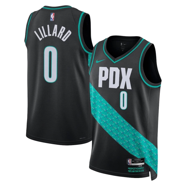 Nike Portland Trail Blazers Damian Lillard Miesten Pelipaita City Edition 2025-26 Swingman Musta