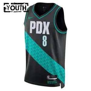Nike Portland Trail Blazers Deni Avdija Lasten Pelipaita City Edition 2025-26 Swingman Musta