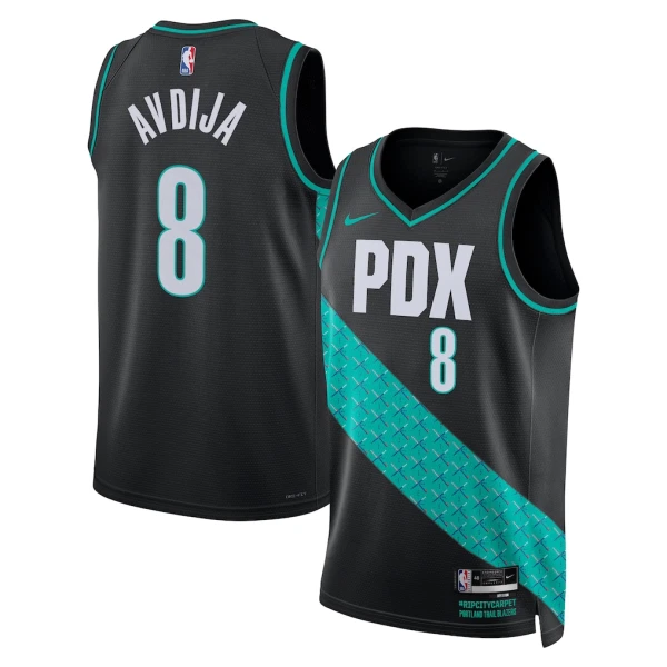 Nike Portland Trail Blazers Deni Avdija Miesten Pelipaita City Edition 2025-26 Swingman Musta