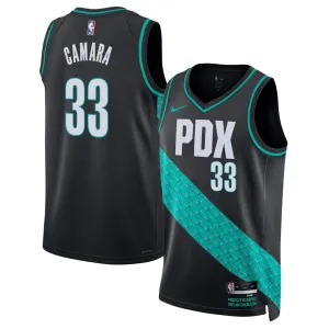 Nike Portland Trail Blazers Toumani Camara Miesten Pelipaita City Edition 2025-26 Swingman Musta