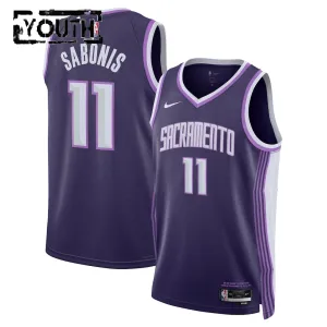 Nike Sacramento Kings Domantas Sabonis Lasten Pelipaita City Edition 2025-26 Swingman Violetti